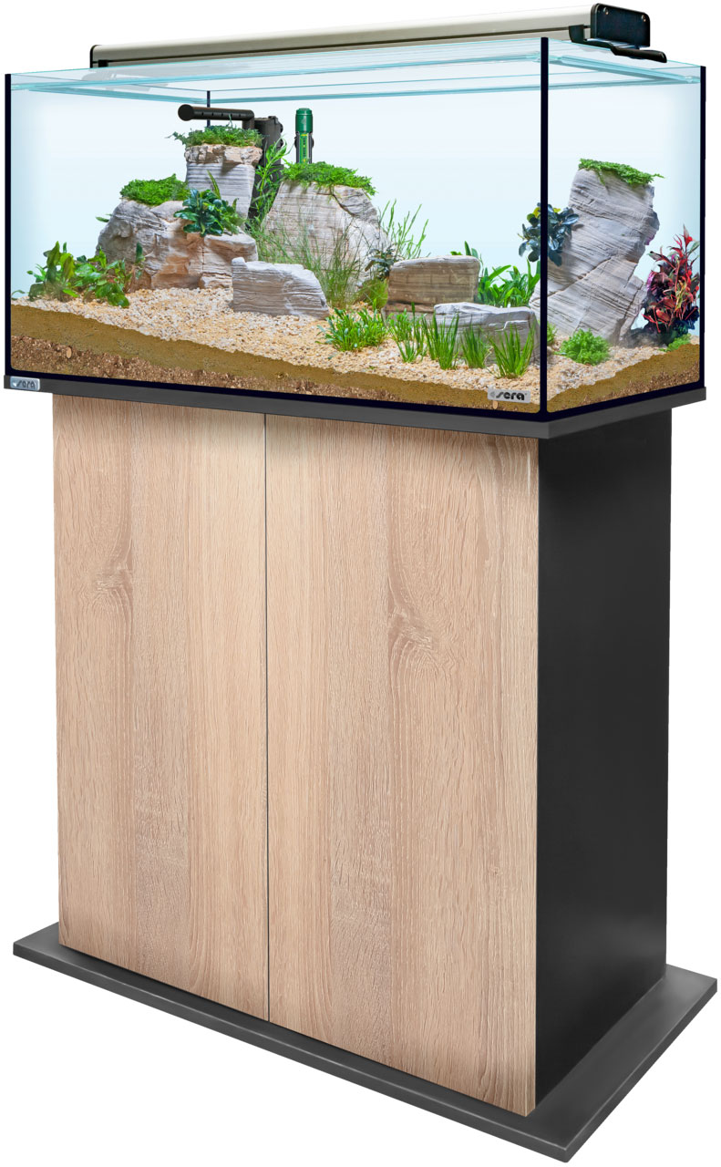 Sera AquaTank 128L -Fixture-80cm Schrank-Sonoma Oak