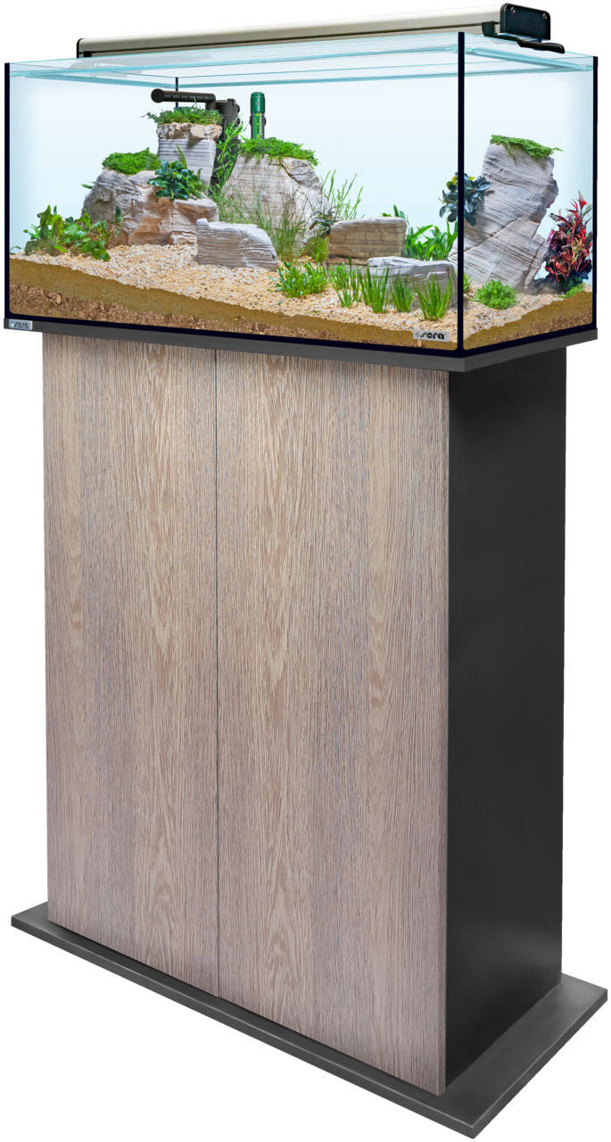 Sera AquaTank 128L -Fixture-100cm Schrank-Silver Oak