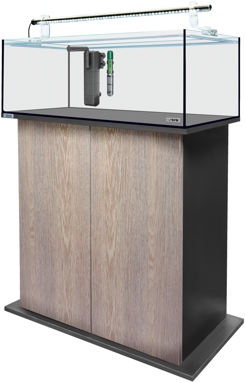 Sera AquaTank 96 L - Tube Holder - 80cm Schrank - Silver Oak