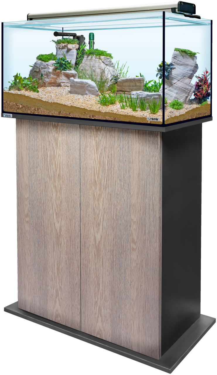 Sera AquaTank 128L -Fixture-90cm Schrank-Silver Oak