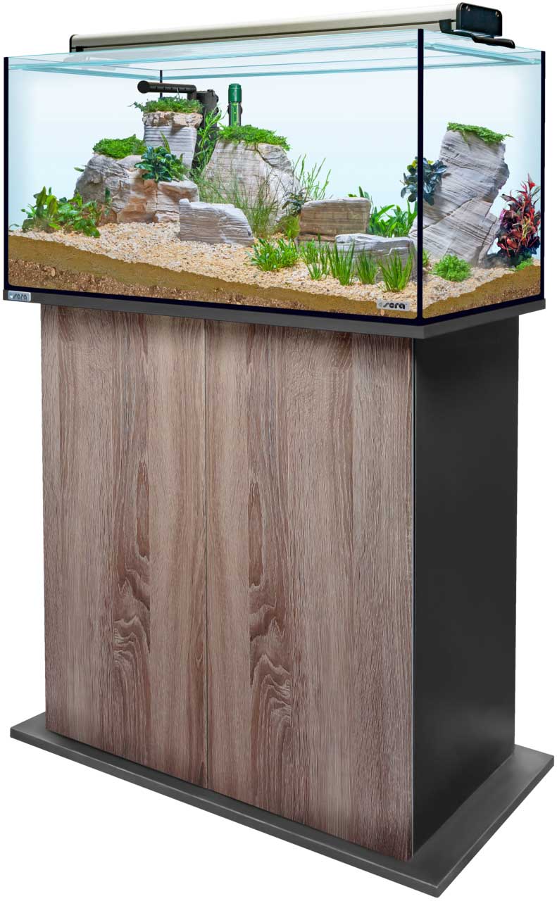 Sera AquaTank 128L -Fixture-80cm Schrank-Walnut