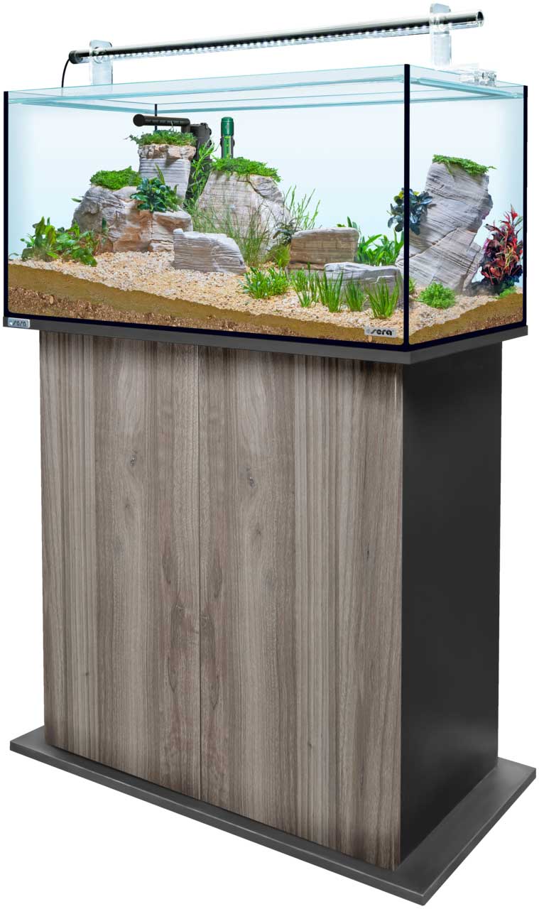 Sera AquaTank 128L -Tube Holder-80cm Schrank-Gray Oak