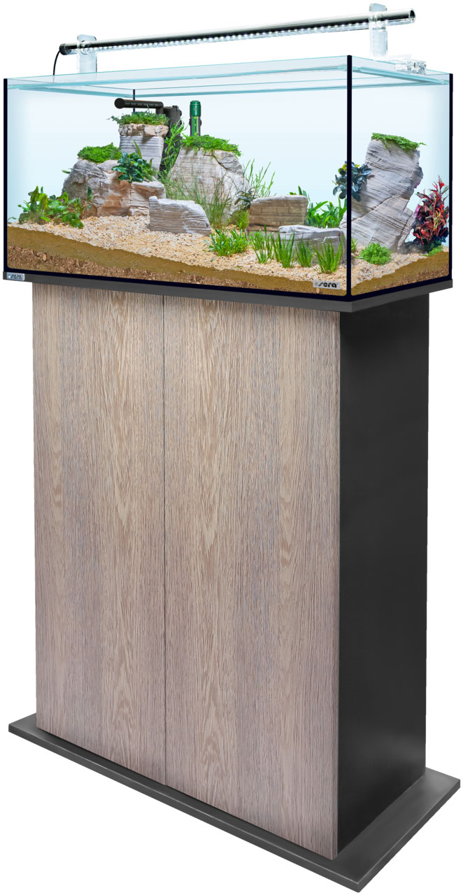 Sera AquaTank 128L -Tube Holder-100cm Schrank-Silver Oak