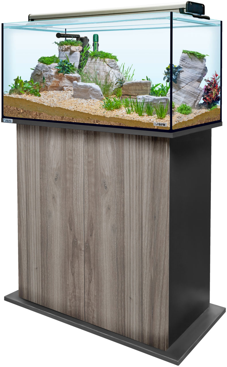Sera AquaTank 128L -Fixture-80cm Schrank-Gray Oak