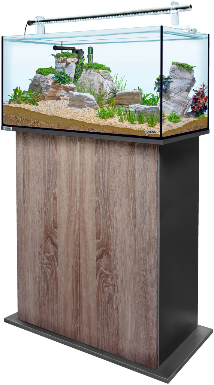 Sera AquaTank 128L -Tube Holder-90cm Schrank-Walnut