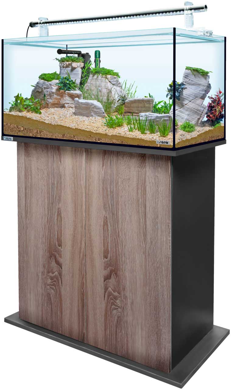 Sera AquaTank 128L -Tube Holder-80cm Schrank-Walnut